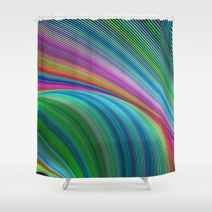 Colorful distortion Shower Curtain