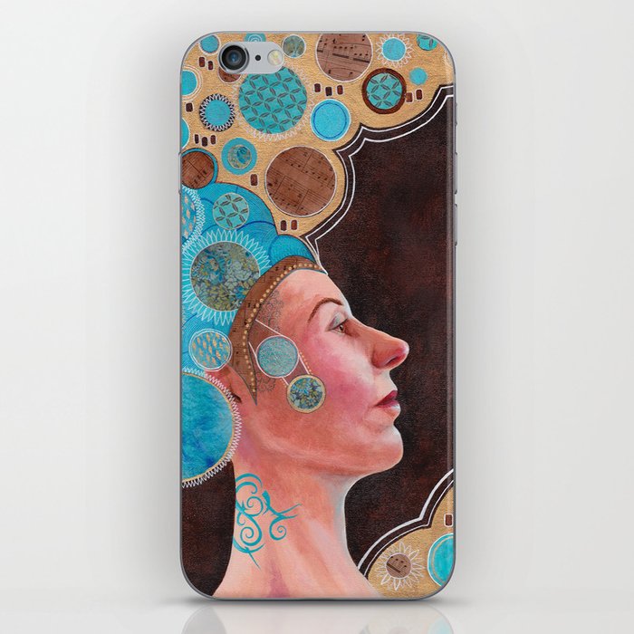 Queen in Gold and Teal iPhone Skin