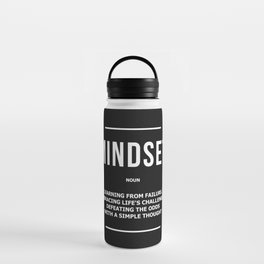 Mindset Definition Mindset Noun Modern Art Motivational Mindfulness Quote Water Bottle