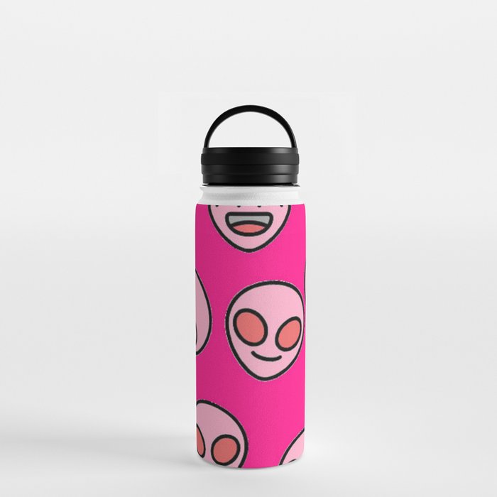 Large Pink and White Smiley Face - Preppy Aesthetic Decor Water Bottle by  Aesthetic Wall Decor by SB Designs