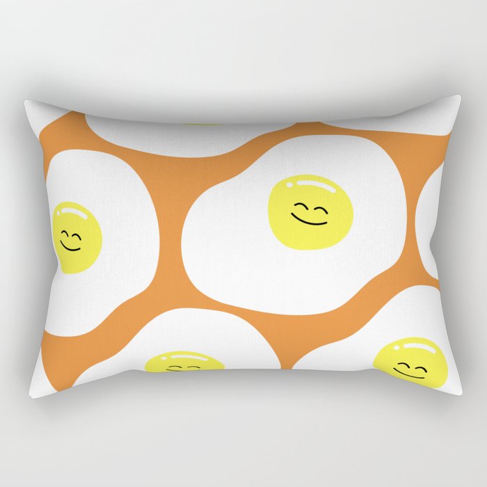 Fried Eggs Pattern Rectangular Pillow