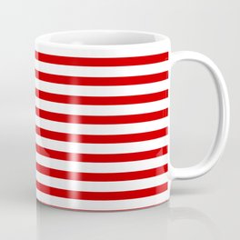 Red and White Stripes Coffee Mug