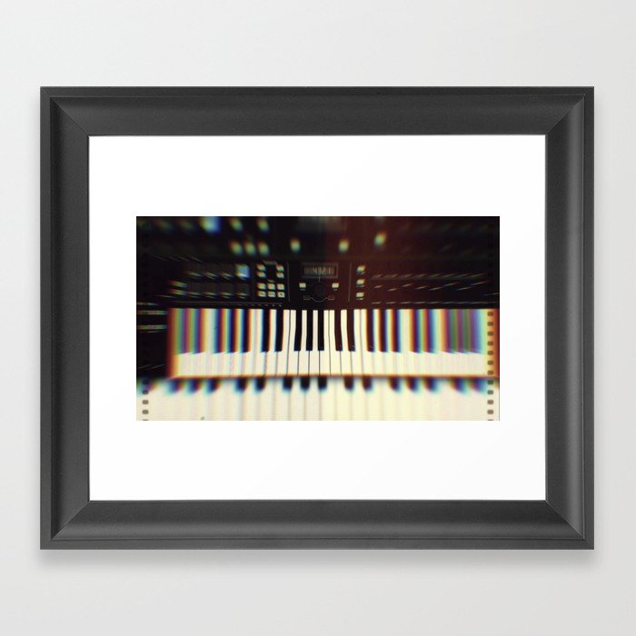 Piano Keyboard Synthesizer Framed Art Print