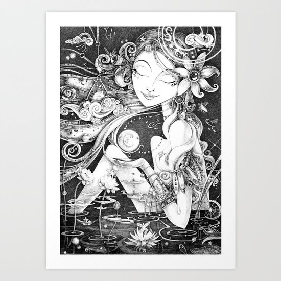 Ma Bella Luna Art Print