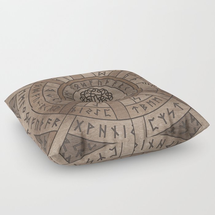 Web of Wyrd The Matrix of Fate and Tree of life Floor Pillow