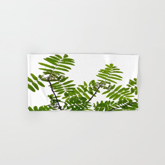 New Green Leaves Of A Rowan Hand & Bath Towel
