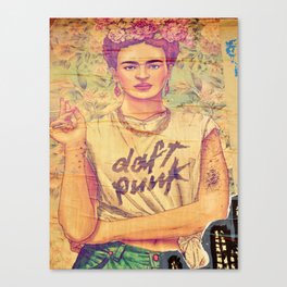 Daft Punk Frida Canvas Print By Gzmguvenc Society6