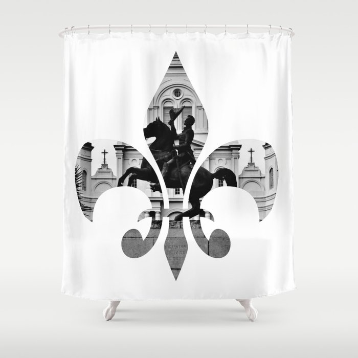 Jackson Squared Fleur De Lis Shower Curtain By Legendsofdarkness