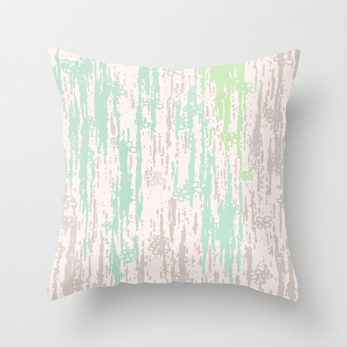 Green grey Colors Gradient pattern. pastel, modern, minimal, minimalist, line, stripes. Throw Pillow