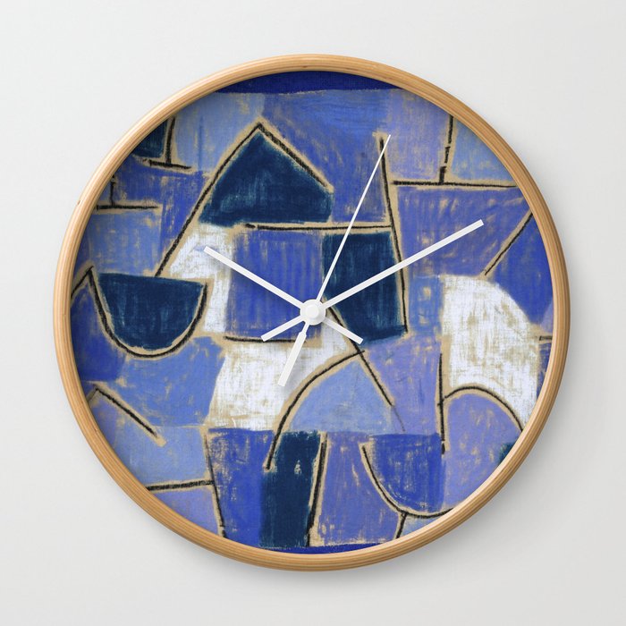 Klee Blue Night Famous Painting Reproduction Wall Clock