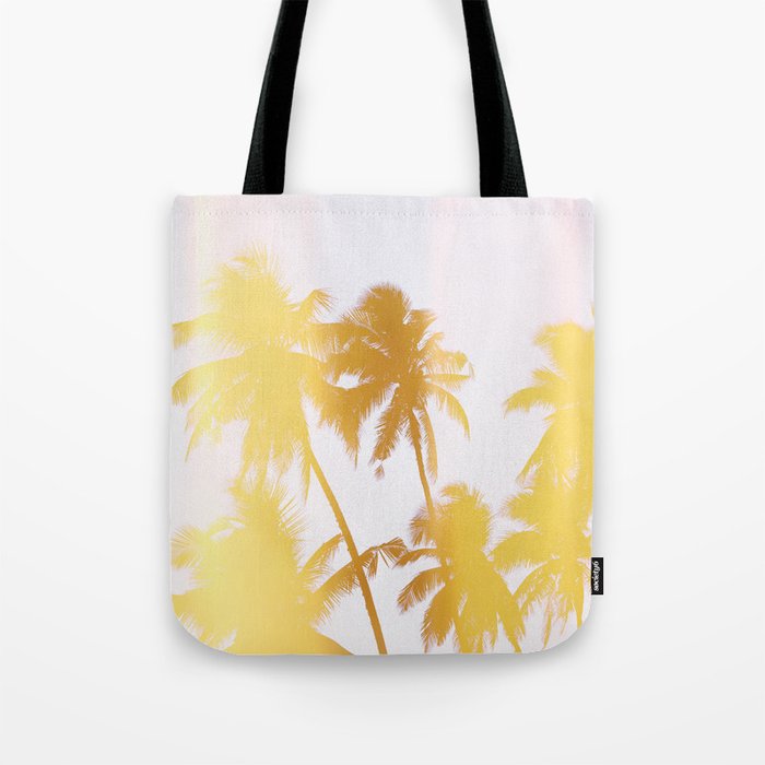 Summer palm tree under the sunlight Tote Bag