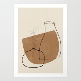 Vase Line Minimalistic Study No.3 Art Print