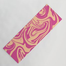 Pink and Peach swirl Yoga Mat