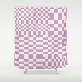 Chequerboard Pattern - Purple Shower Curtain
