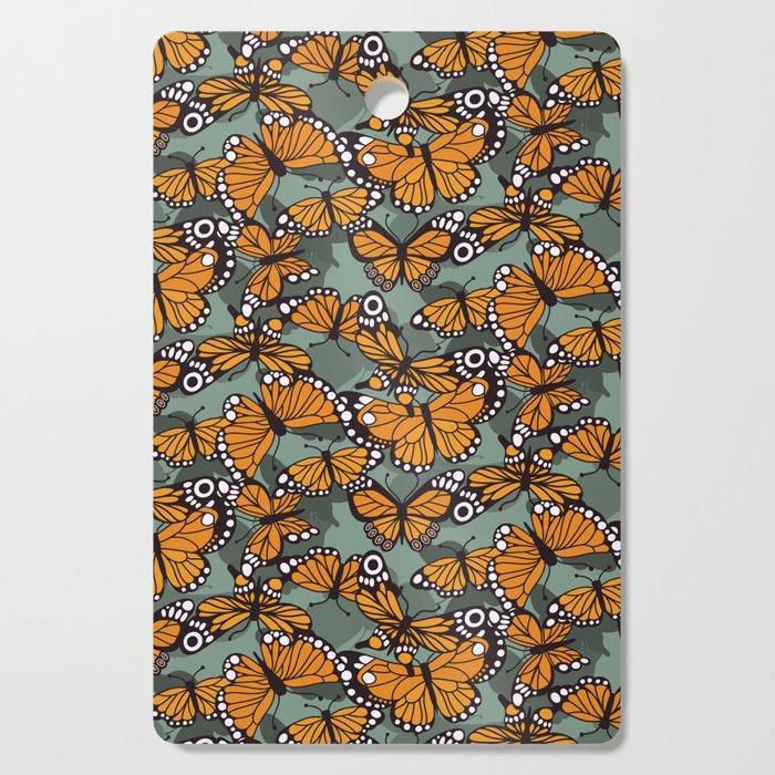 A Flutter of Monarchs Cutting Board