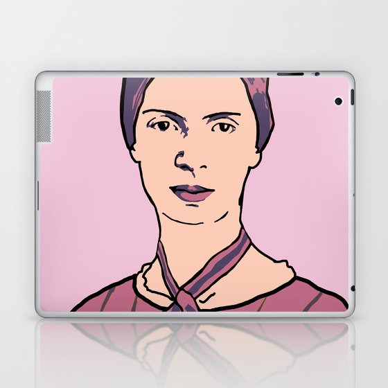 Emily Dickinson Portrait Pink Laptop & iPad Skin