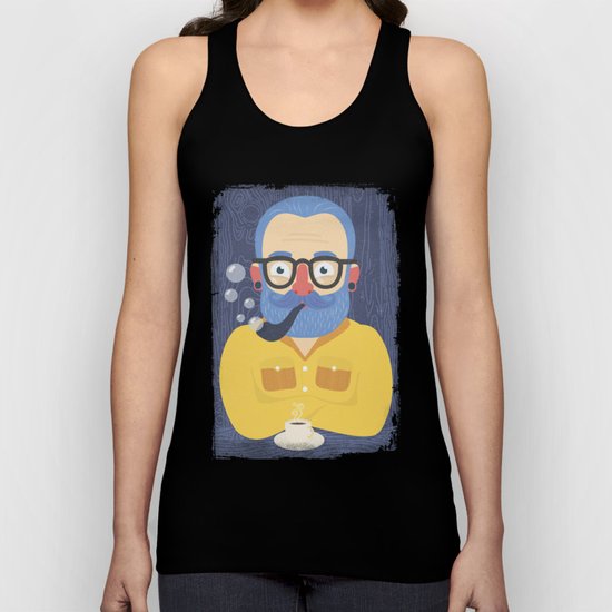 Blue Beard Unisex Tank Top