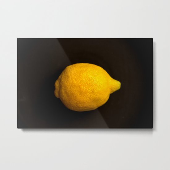 Yellow Lemon Metal Print