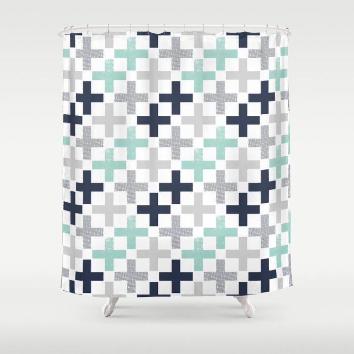 Swiss Cross Pattern Minimal Nursery Basic Grey And White Camping