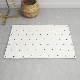 white little strawberry pattern Area & Throw Rug