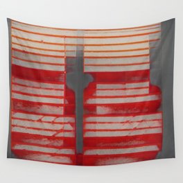 Keyed in, red wash, lock and key, open for me my red dream Wall Tapestry