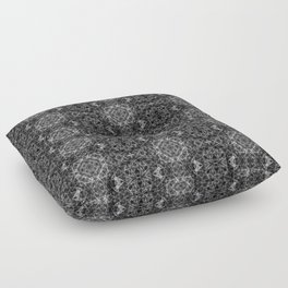 Liquid Light Series 30 ~ Grey Abstract Fractal Pattern Floor Pillow