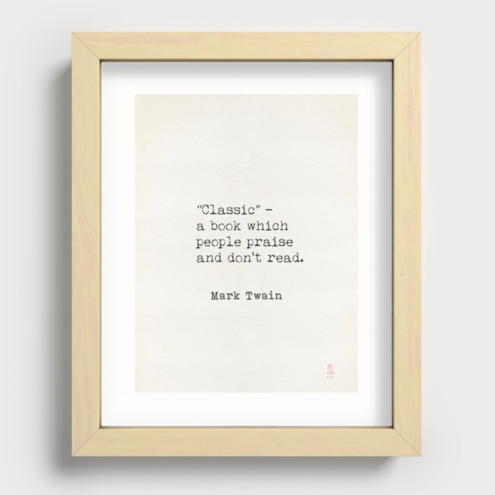 Classic - Mark Twain Recessed Framed Print