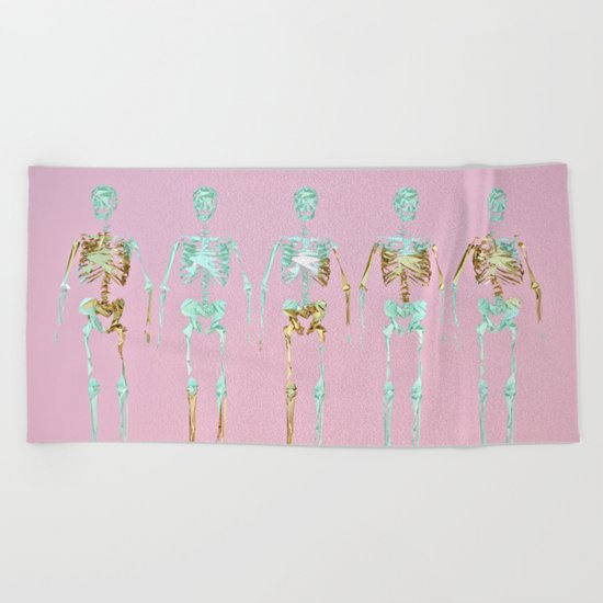 Spooky Skeletons Beach Towel