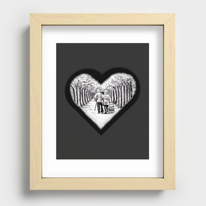 Love is a Journey - Dark Edition Recessed Framed Print