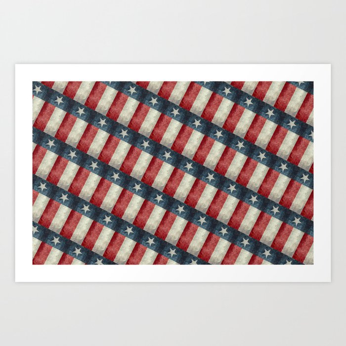 Texas state flag pattern Art Print