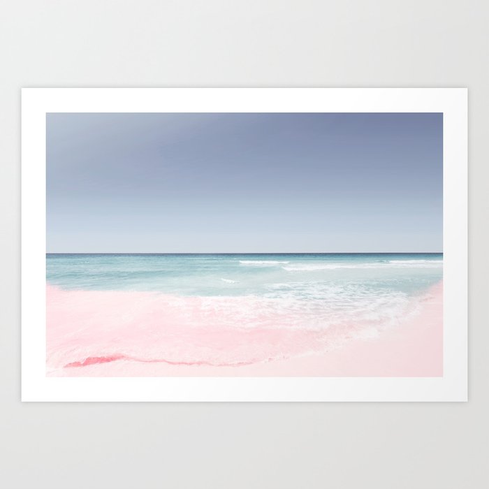 Pastel ocean waves Art Print