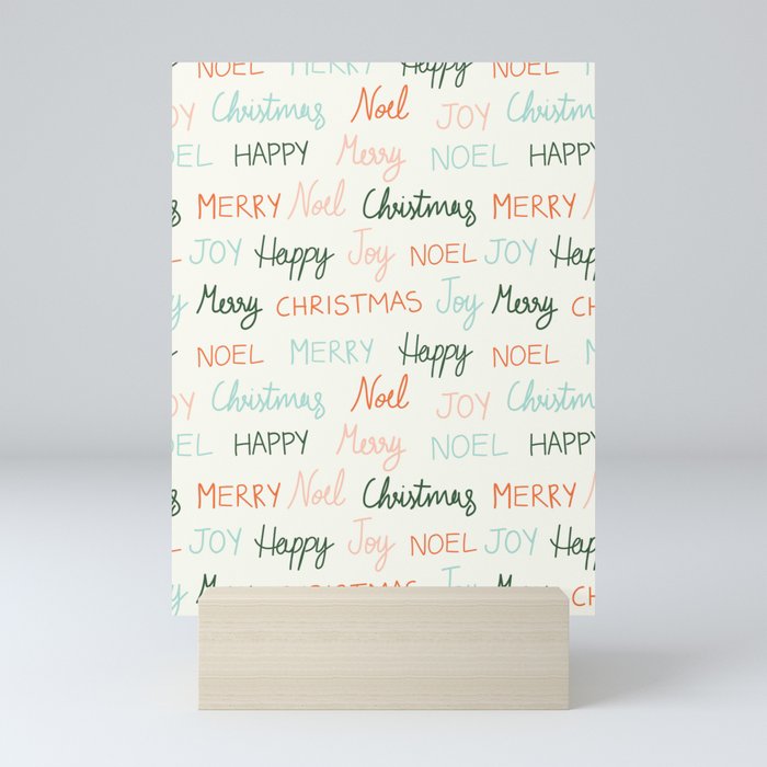 Merry Christmas text  Mini Art Print