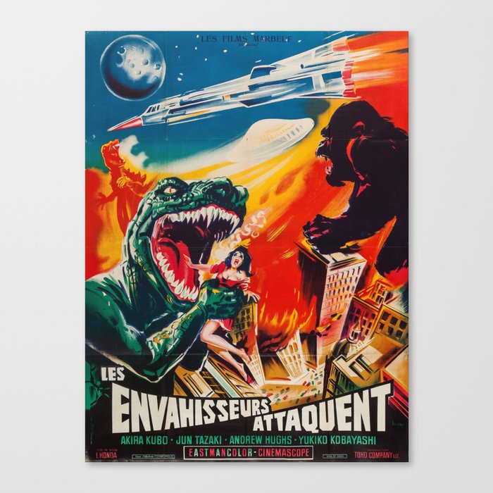 King Kong Movie Poster, Vintage King Kong Poster Canvas Print