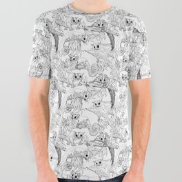 Sugar Gliders Modern Toile All Over Graphic Tee