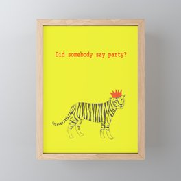 Single tiger seeking party mate Framed Mini Art Print