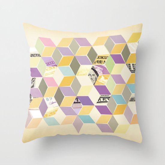 2 dollars Throw Pillow