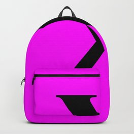 X MONOGRAM (BLACK & FUCHSIA) Backpack | Cool, Font, Types, Initial, Letter, Graphicdesign, Fonts, Classy, Abecedarium, Blackandfuchsia 