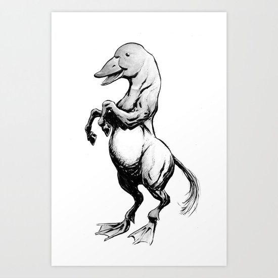 Horseduck Art Print
