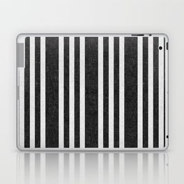 boho triple stripe vertical - charcoal Laptop Skin