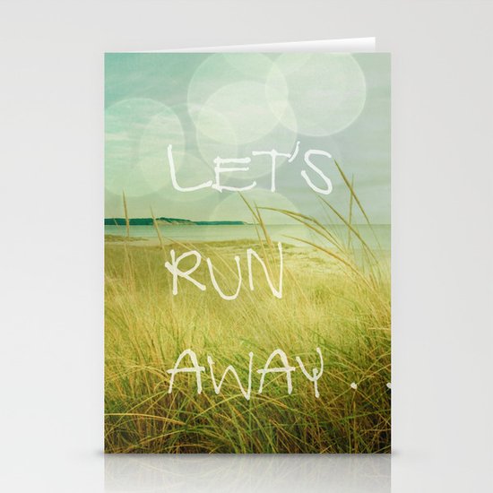 Let's Run Away Stationery Cards