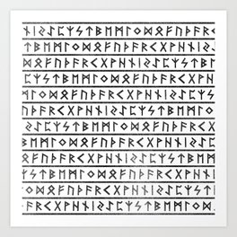 Runic Alphabet Art Print