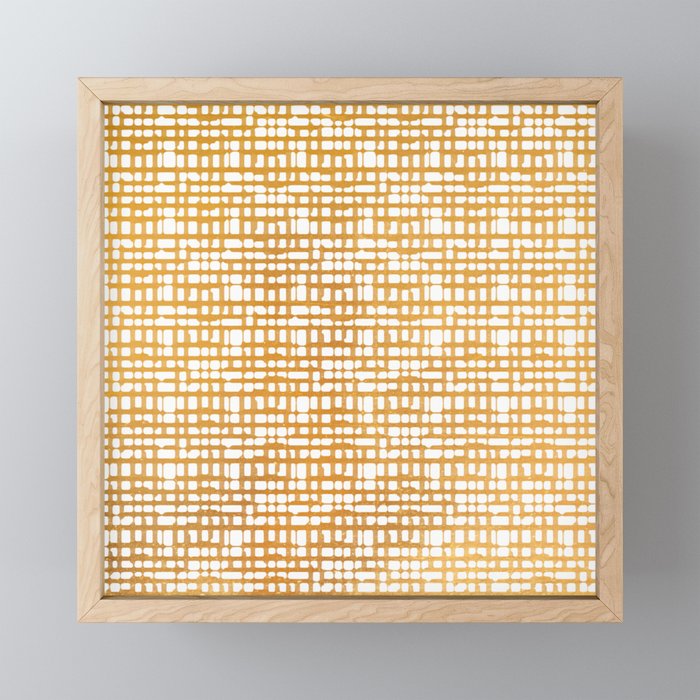 Simple But Golden - Minimalist Lines Framed Mini Art Print