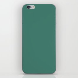 Dark Green Gray Solid Color Pantone Bottle Green 17-5722 TCX Shades of Blue-green Hues iPhone Skin