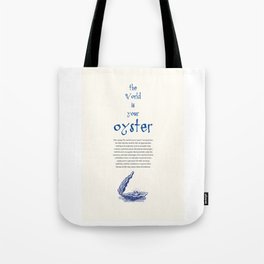 World is your Oyster Tote Bag