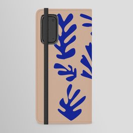 Matisse Inspired Seagrass Royal Ocean Blue on Sandy Beach Beige Minimalist Android Wallet Case