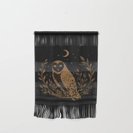 Owl Moon - Gold Wall Hanging