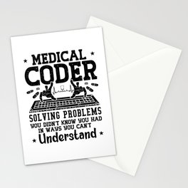 Medical Coder Solving Problems Coding Assistant Stationery Card