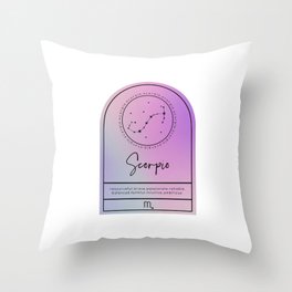 Scorpio Zodiac | Iridescent Arches Throw Pillow