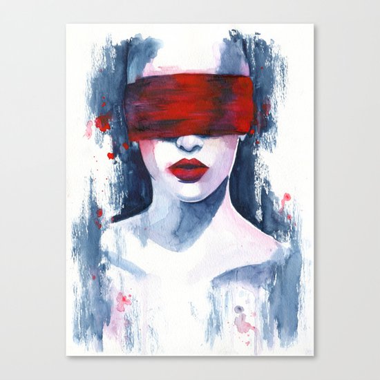 Blind love is Canvas Print