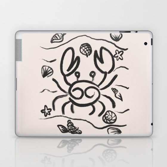 Cancer zodiac drawing Laptop & iPad Skin